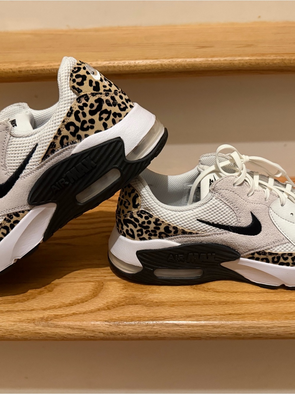 Nike Women’s White & Leopard Print Air Max Excee Sneakers